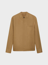 Overshirt In Lino Irlandese Color Cammello