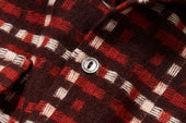 WOOL STRIPE OPEN-COLLAR SHIRT