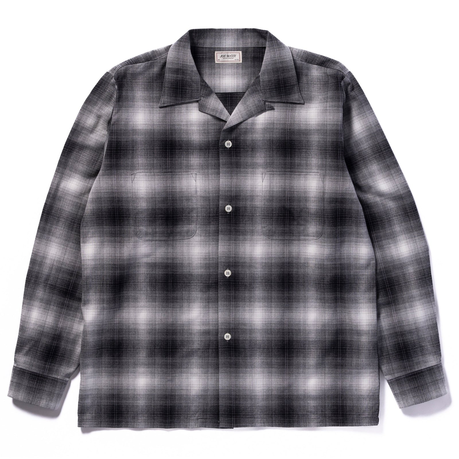 Ombre Cotton Rayon Open Collar Shirt