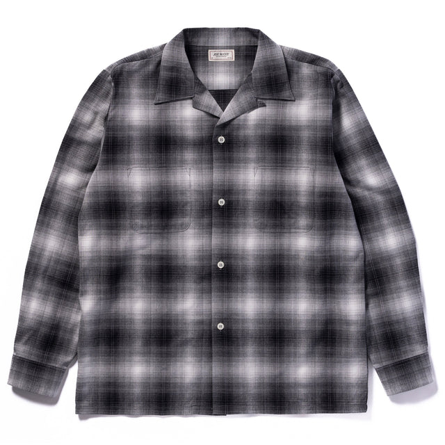 Ombre Cotton Rayon Open Collar Shirt
