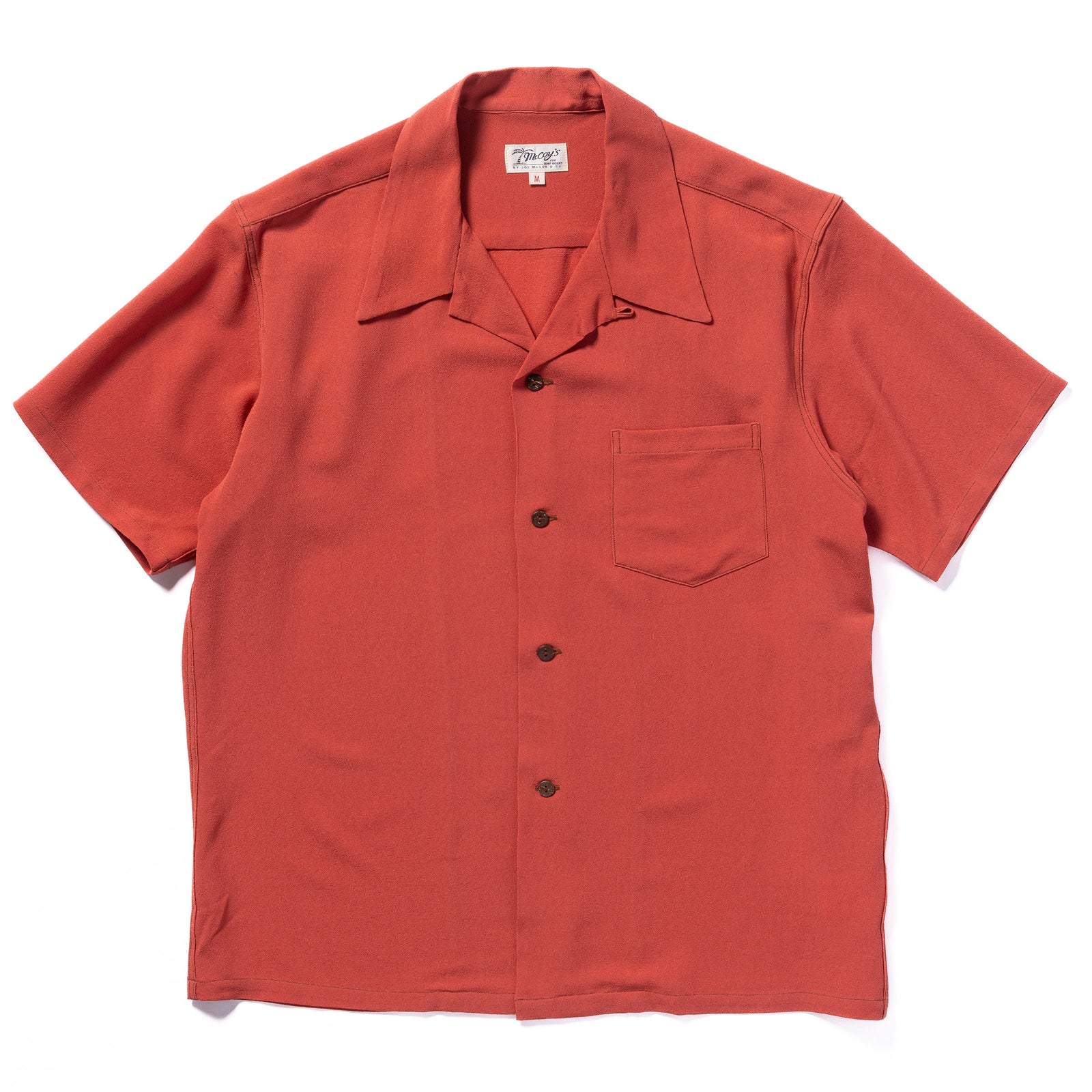 Silk Rayon Open Collar Shirt