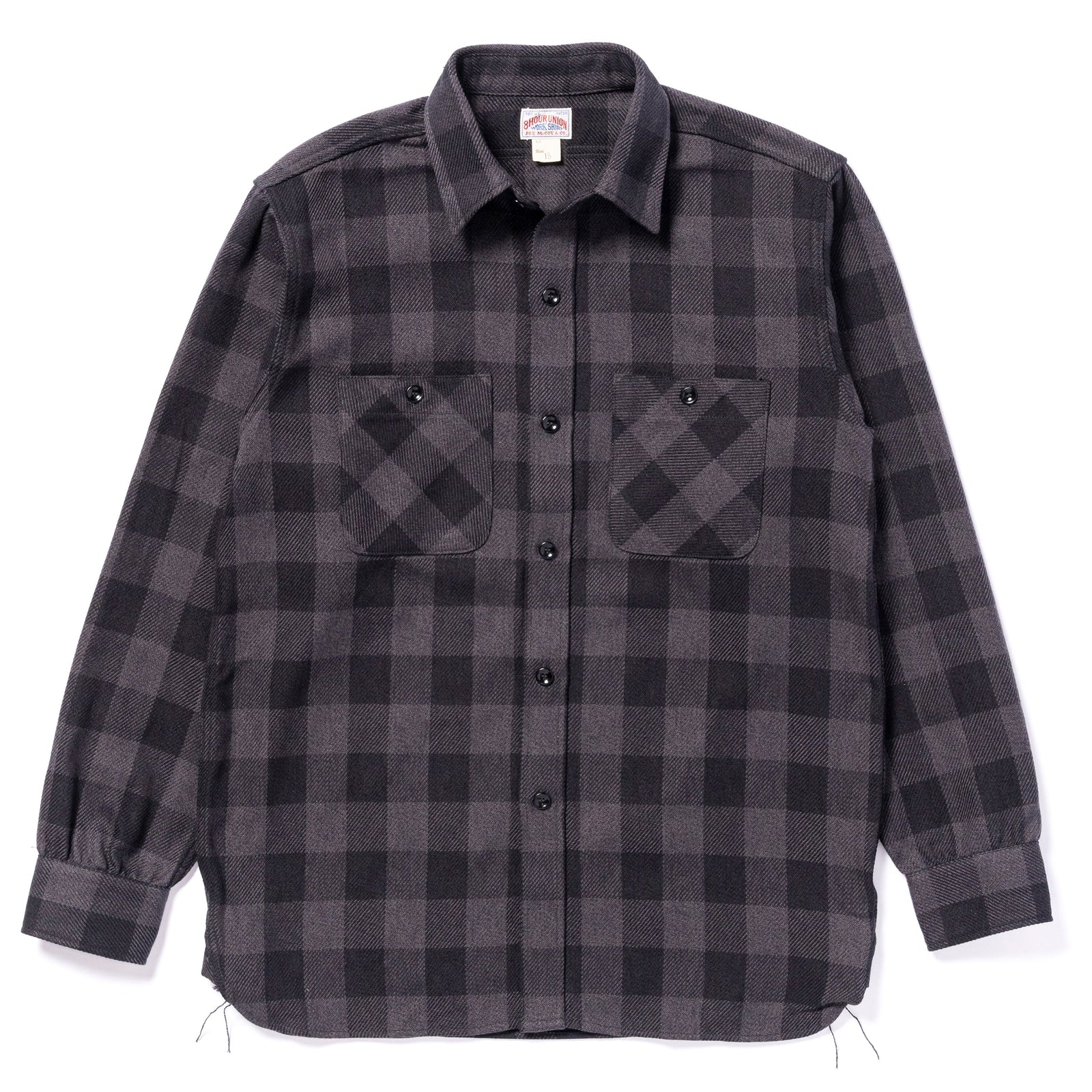 8hu Twisted Yarn Buffalo Check Flannel Shirt