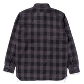 8hu Twisted Yarn Buffalo Check Flannel Shirt