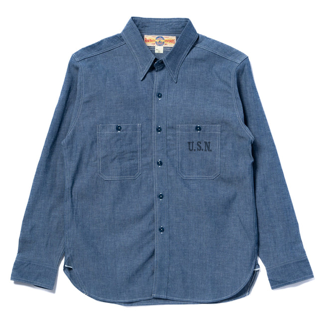U S Navy Chambray Shirt L S Usn