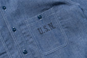 U S Navy Chambray Shirt L S Usn