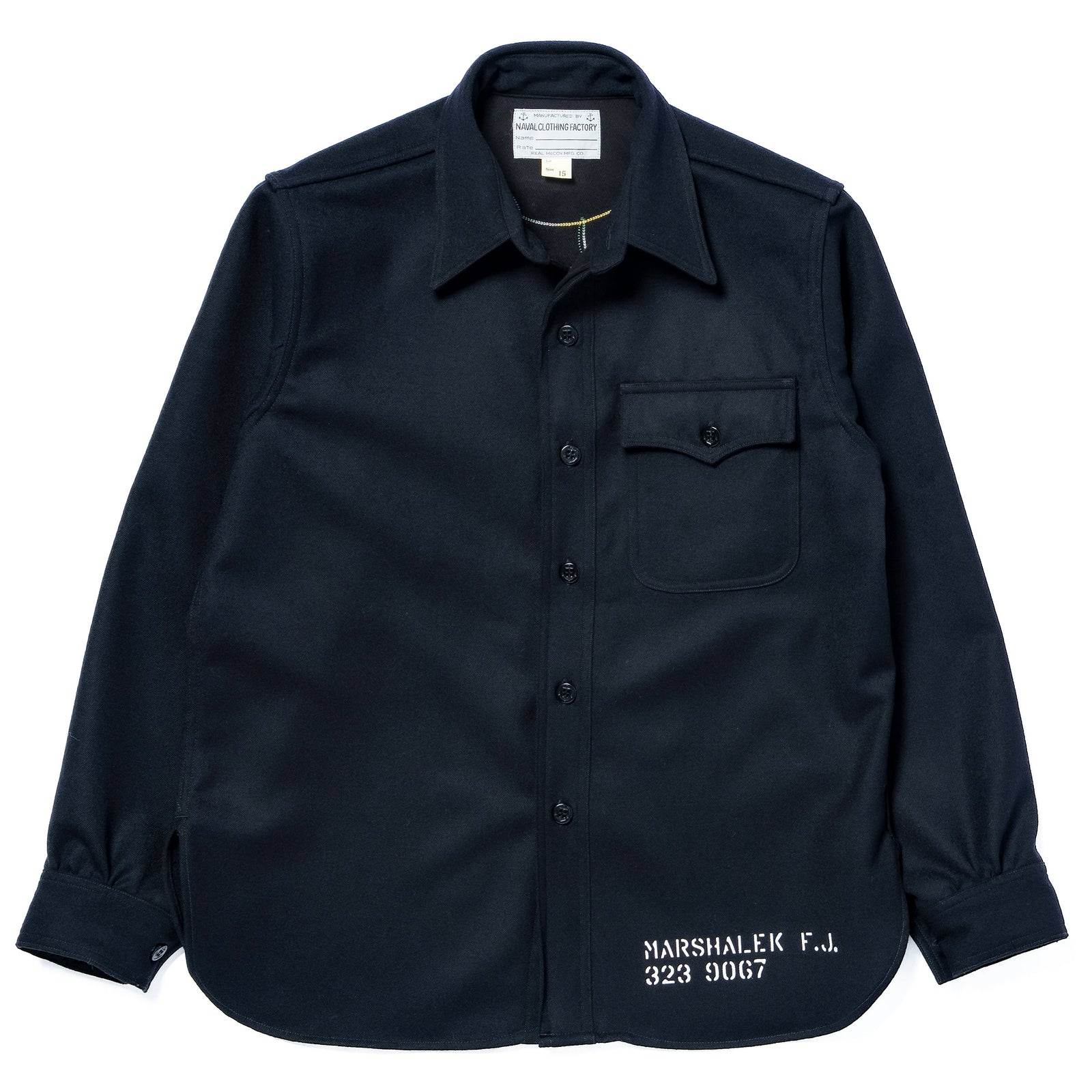 U S N Wool Blue Flannel Shirt U S S Brooklyn