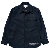 U S N Wool Blue Flannel Shirt U S S Brooklyn