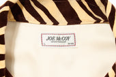 Printed Velour Open Collar Shirt Zebra