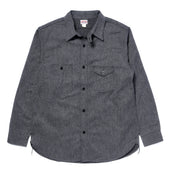 8hu Cigarette Pocket Mock Twist Chambray Work Shirt