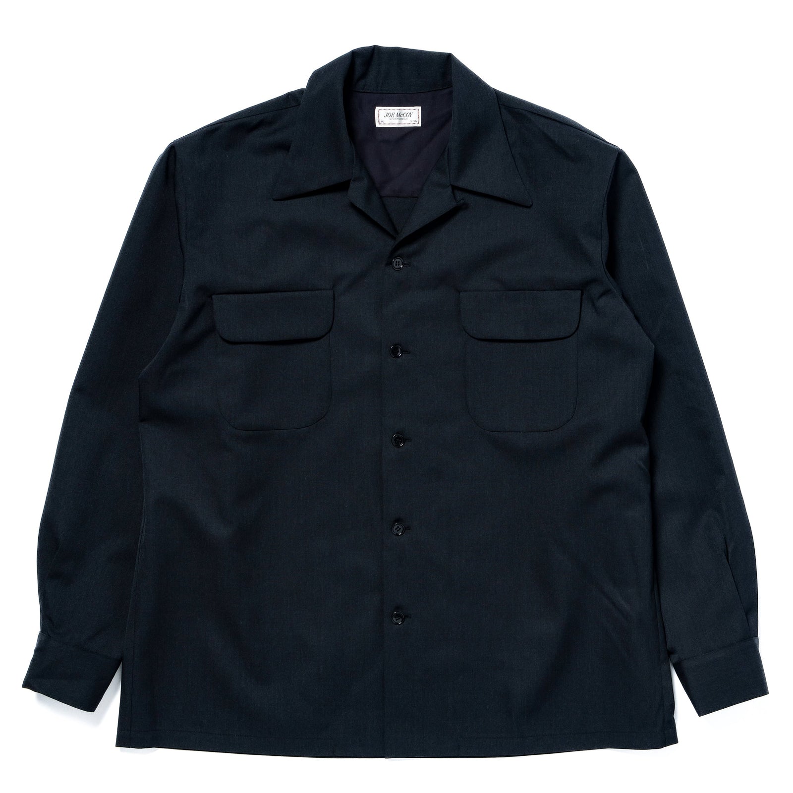 Open Collar Wool Shirt