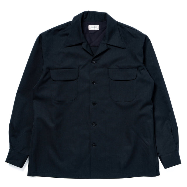 Open Collar Wool Shirt