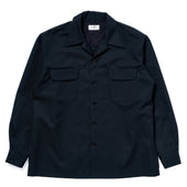 Open Collar Wool Shirt