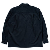 Open Collar Wool Shirt