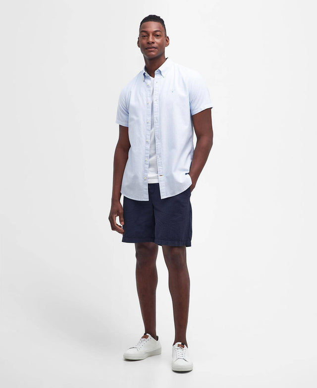 Striped Oxford Tailored Short-Sleeved Shirt