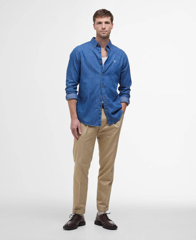 Denim Crest Tailored Long-Sleeved Shirt