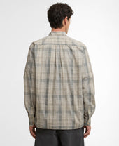 Maxwell Checked Patch Long Sleeved Relaxed Shirt