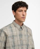 Maxwell Checked Patch Long Sleeved Relaxed Shirt