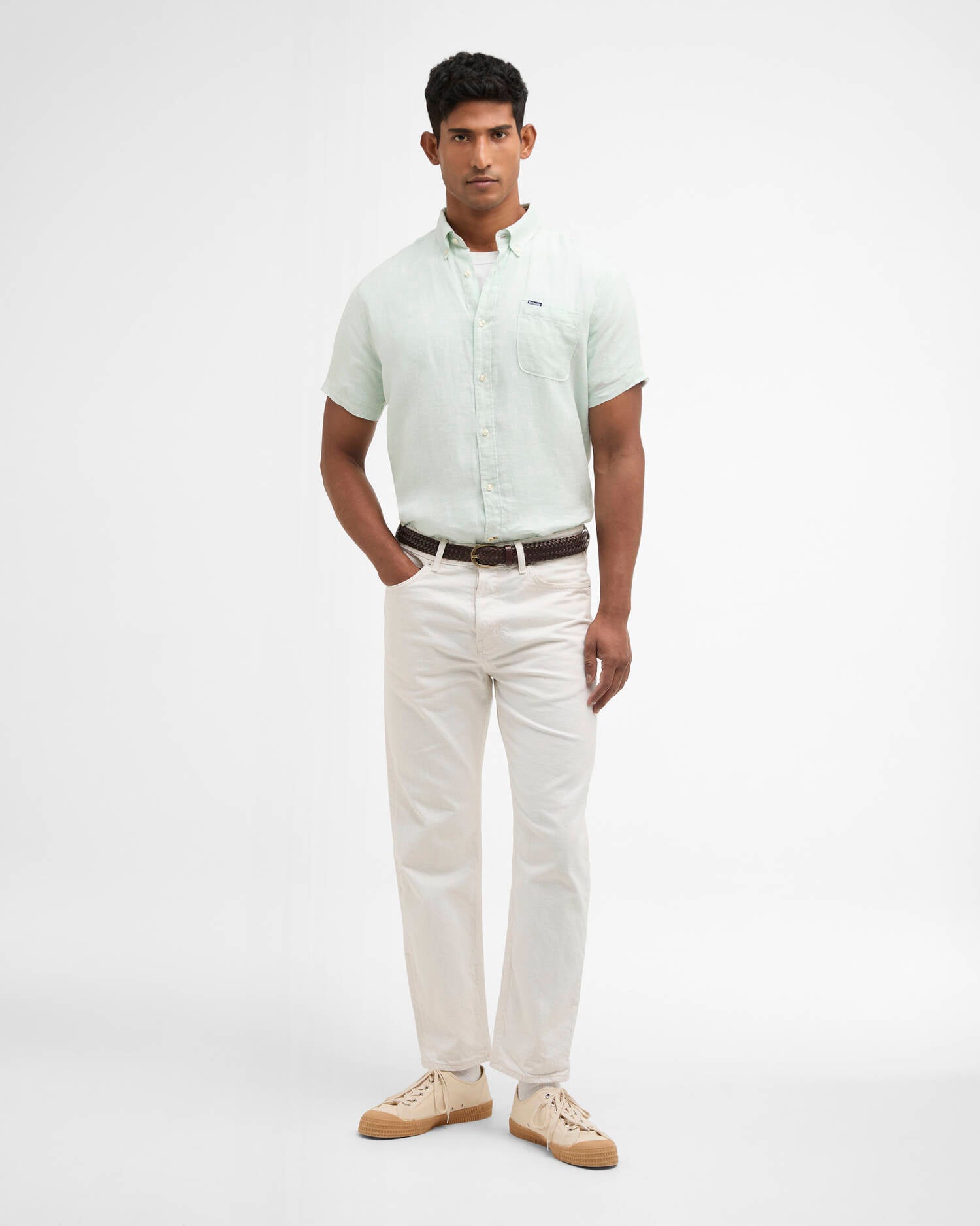 Linton Linen Short Sleeved Tailored Shirt
