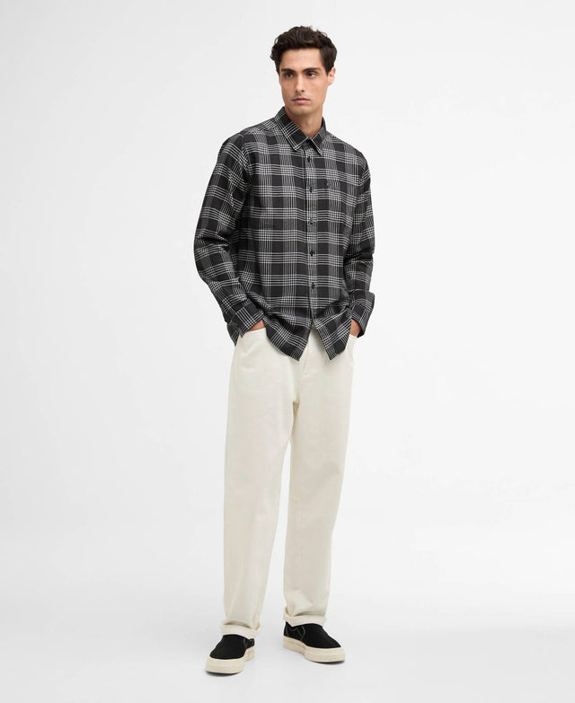 Heanes Waffle Check Long-Sleeved Shirt