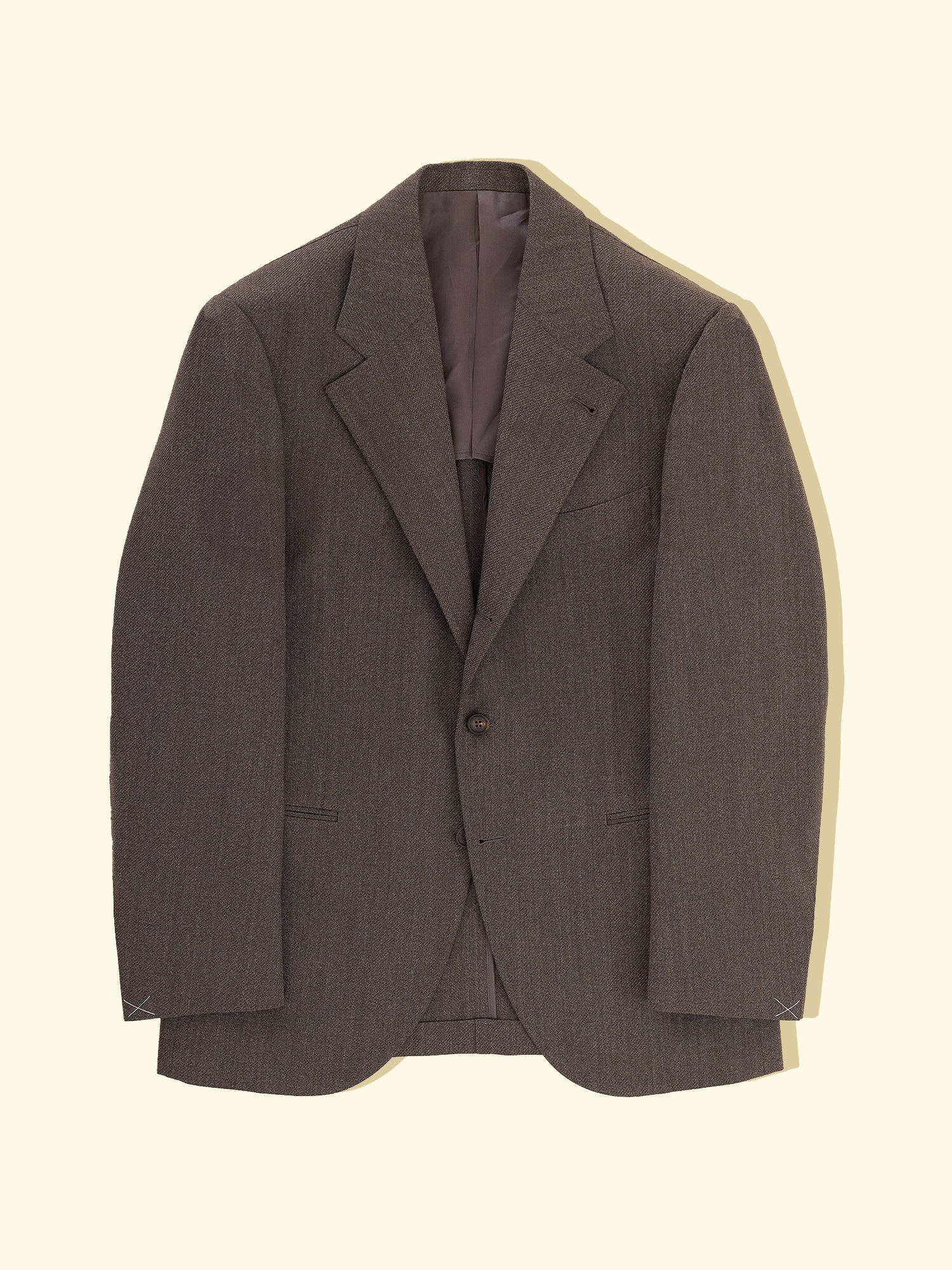 Tropical Cavalry Twill Suit Jacket Brown The Anthology
