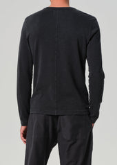 Classic Henley in Washed Black