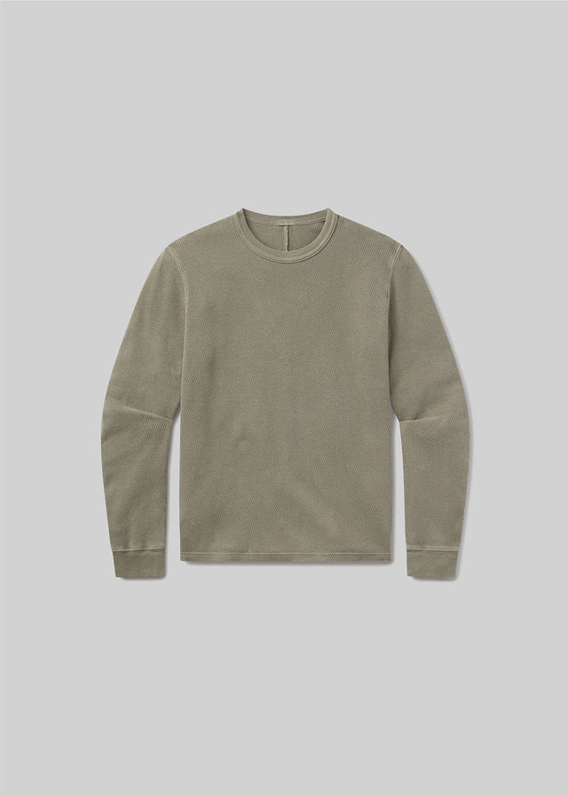 Waffle Crewneck in Fatigue