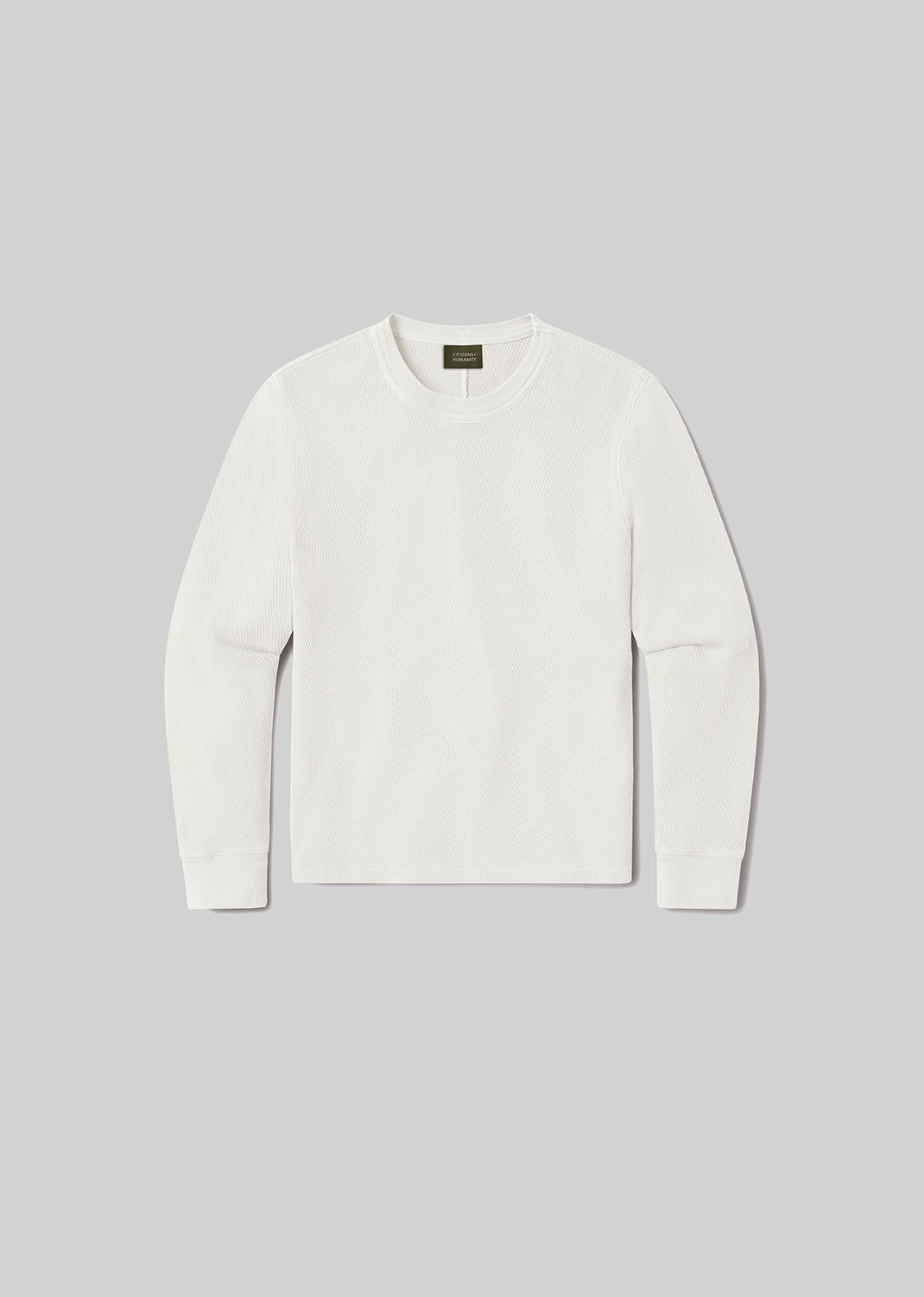Waffle Crewneck in Canvas