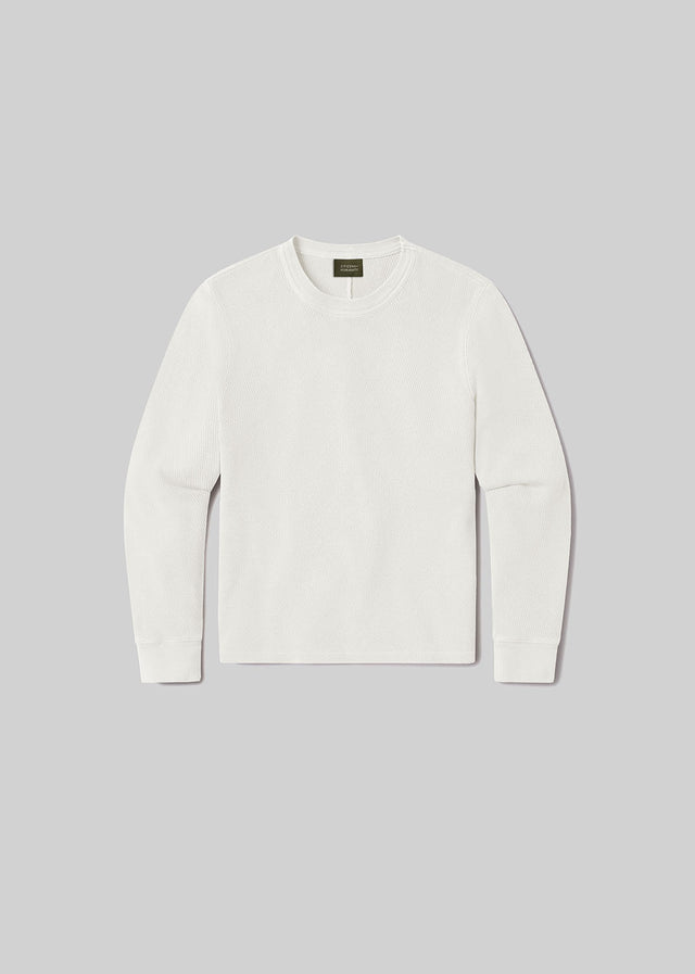 Waffle Crewneck in Canvas