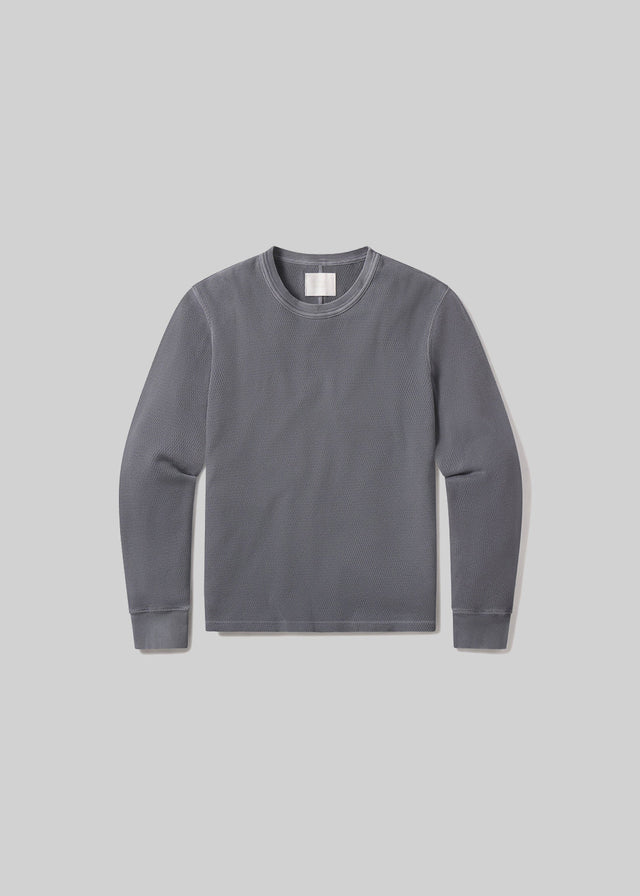 Waffle Crewneck in Grey