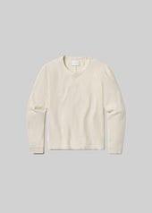 Waffle Crewneck in Plaster