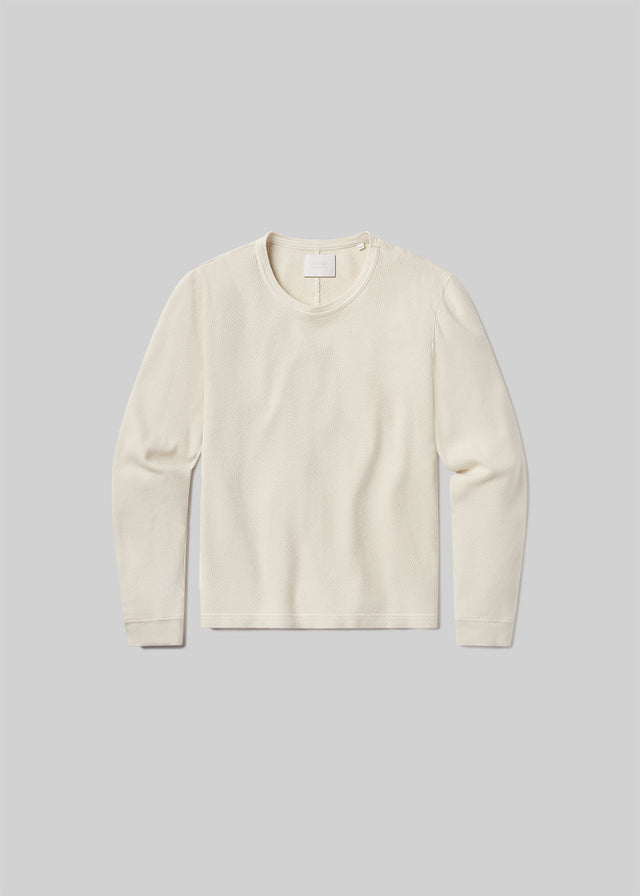 Waffle Crewneck in Plaster