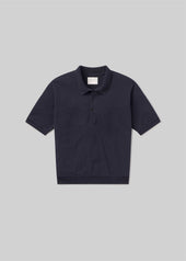 Banded Polo in Navy