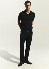 Banded Polo in Navy