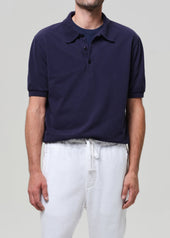 Banded Polo in Navy