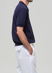 Banded Polo in Navy