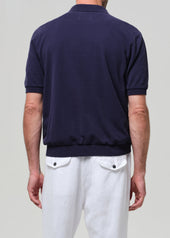 Banded Polo in Navy