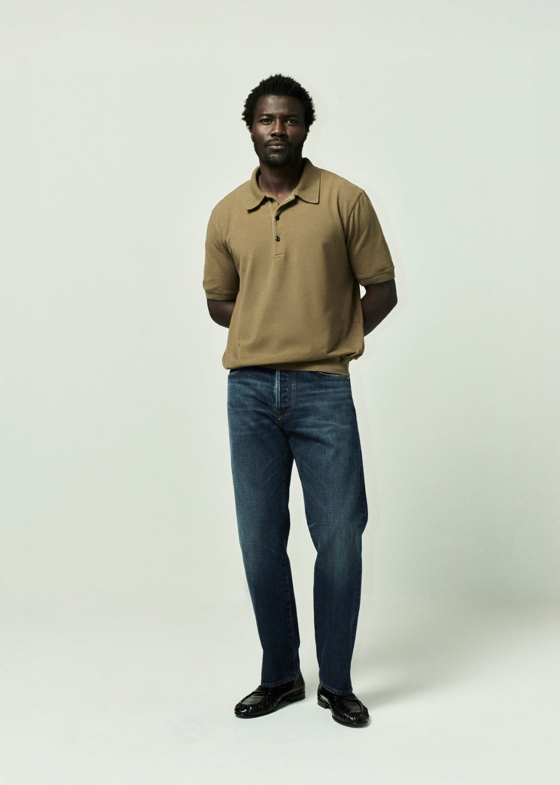 Banded Polo in Vintage Kelp