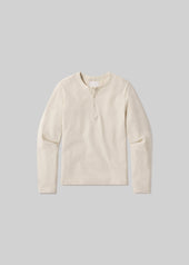 Three Button Henley in Ecru
