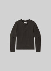 Three Button Henley in Forest