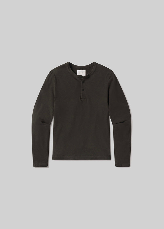 Three Button Henley in Forest
