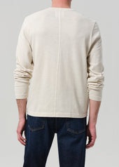 Three Button Henley in Ecru
