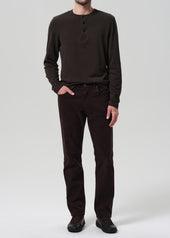 Three Button Henley in Forest