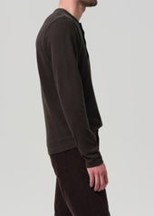 Three Button Henley in Forest
