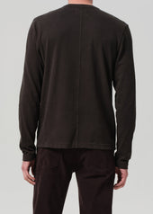Three Button Henley in Forest