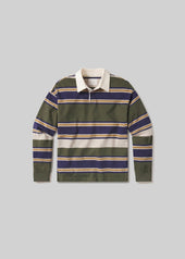 Rugby Shirt in Green Rugby Stripe