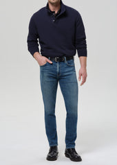 Half Button Pullover in Navy