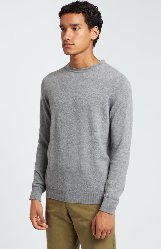 Scottish Cashmere Jumper In Flannel Grey