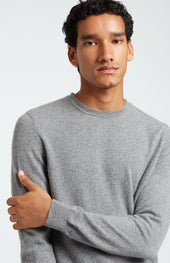Scottish Cashmere Jumper In Flannel Grey