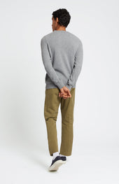 Scottish Cashmere Jumper In Flannel Grey
