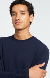 Scottish Cashmere Jumper In Navy